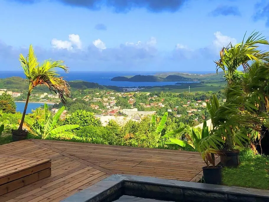 Apartamento F2 Ixora - Spa - Piscine - Vue Mer - 9 Min De La Plage - Ti Zwezo Paradi La Trinité Martinica