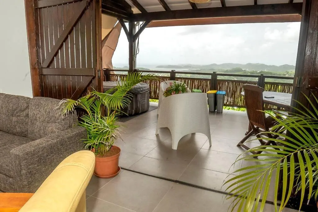 Apartamento F2 Ixora - Spa - Piscine - Vue Mer - 9 Min De La Plage - Ti Zwezo Paradi La Trinité